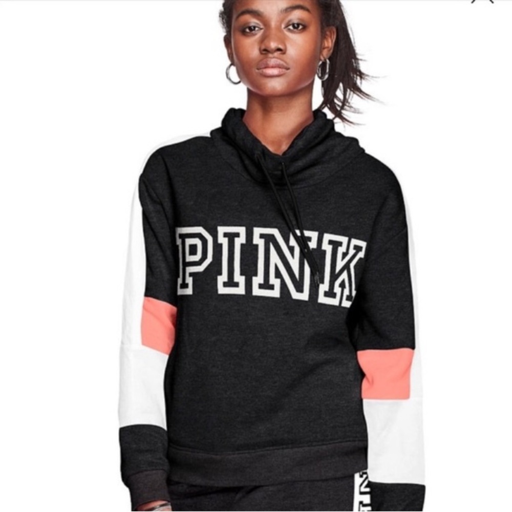 VS PINK | Cowl Neck Graphic Pullover
